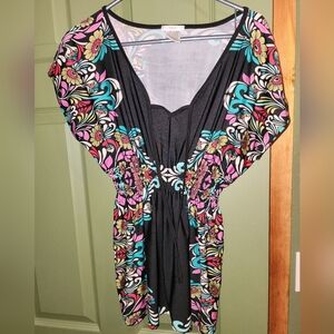Women's floral tie with elastic waist Fun Top Size M